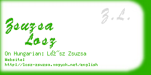 zsuzsa losz business card